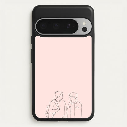 Outline - Heart TV  - Heartstopper Phone Case for Google Pixel 9 Pro XL