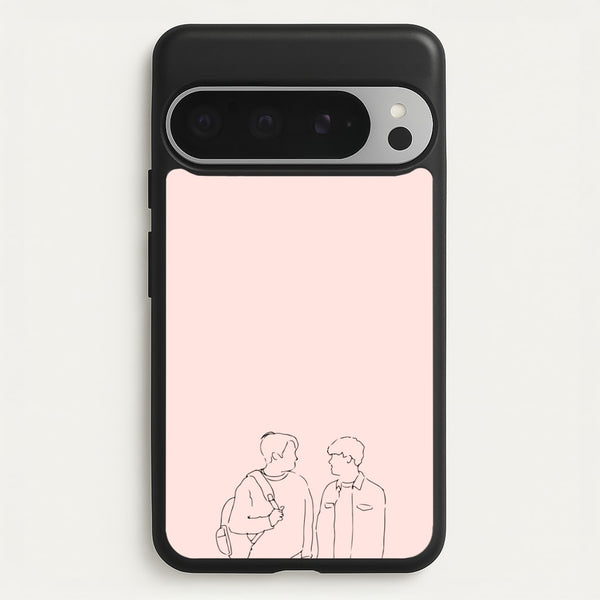 Outline - Heart TV  - Heartstopper Phone Case for Google Pixel 9 Pro XL