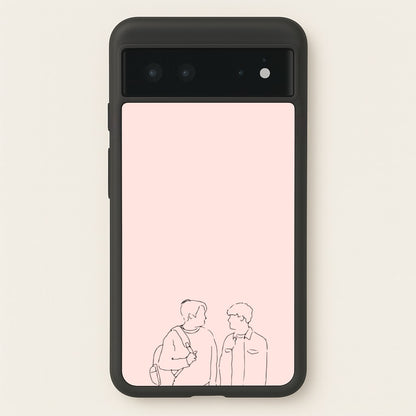 Outline - Heart TV  - Heartstopper Phone Case for Google Pixel 6