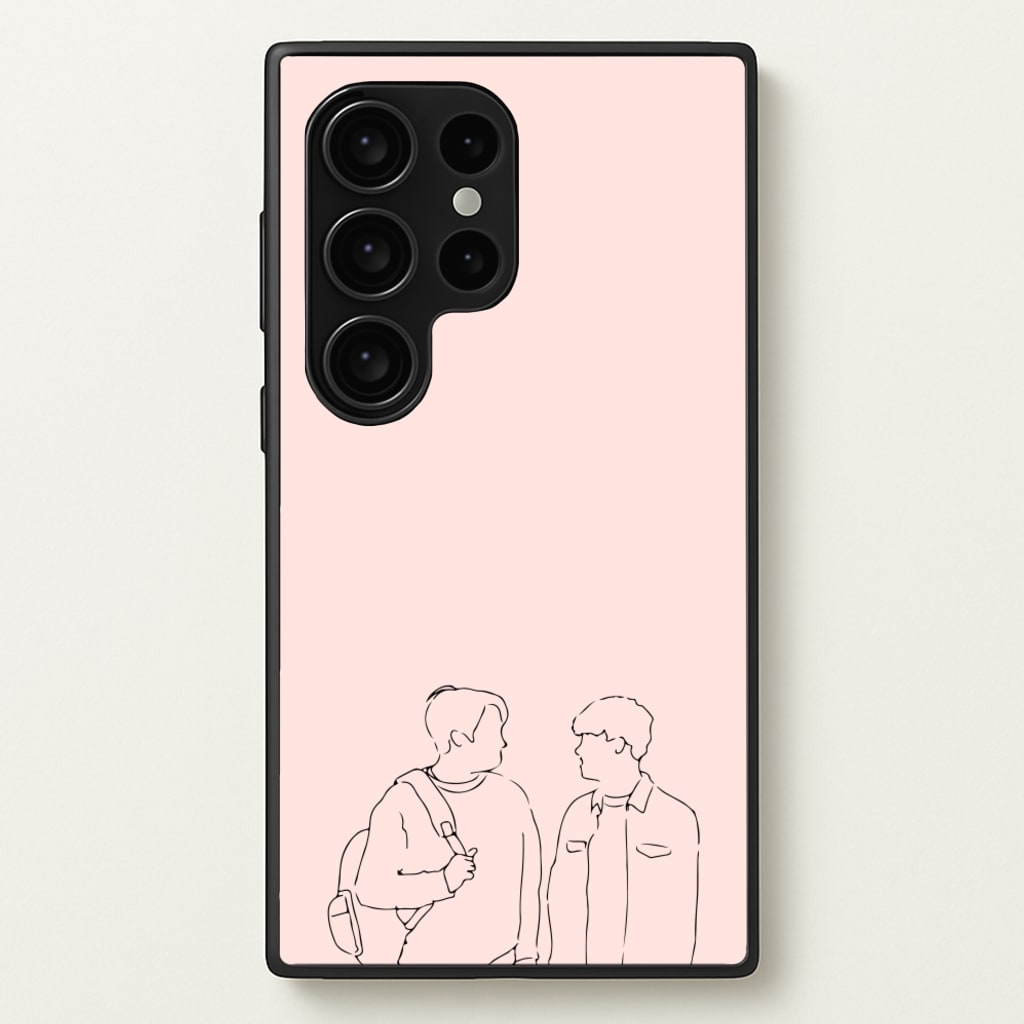 Outline - Heart TV  - Heartstopper Phone Case for Galaxy S24 Ultra