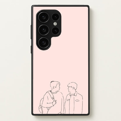 Outline - Heart TV  - Heartstopper Phone Case for Galaxy S24 Ultra