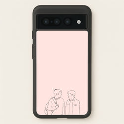 Outline - Heart TV  - Heartstopper Phone Case for Google Pixel 7 Pro