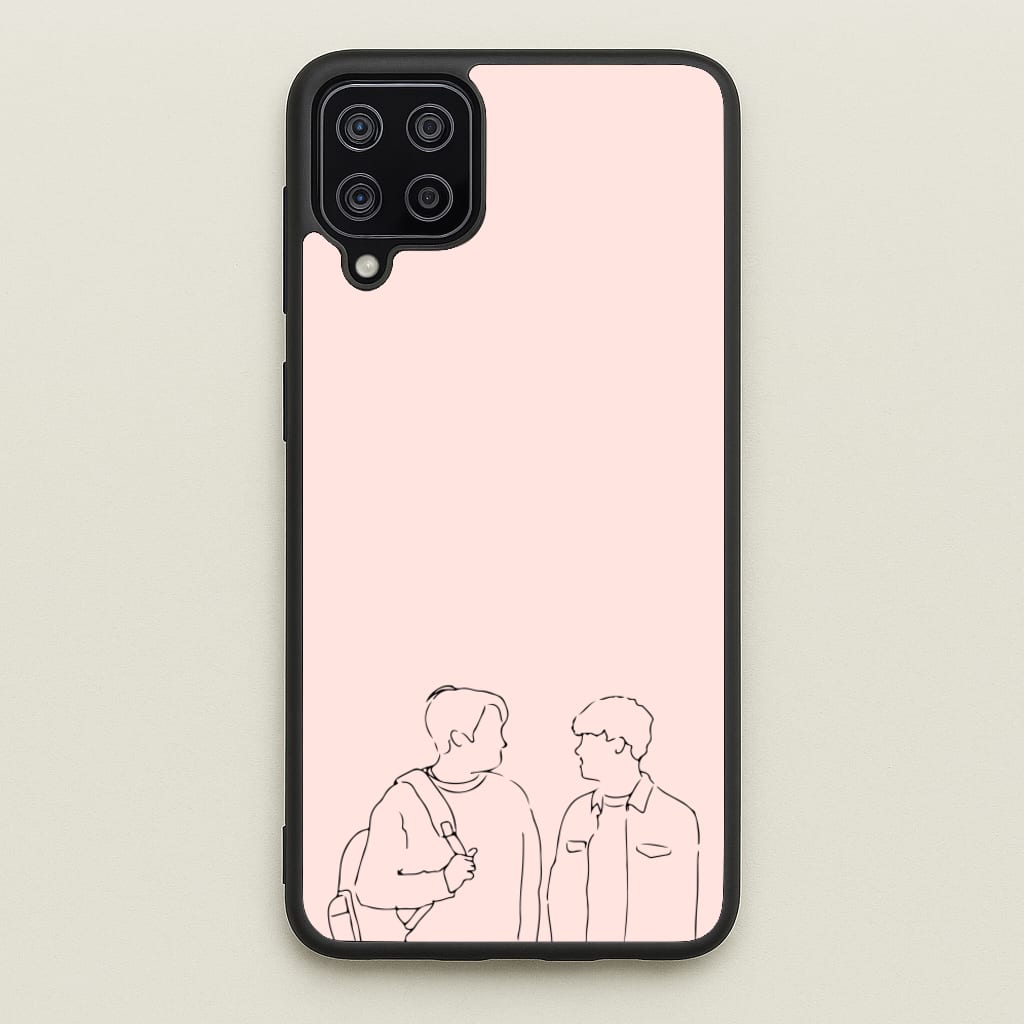 Outline - Heart TV  - Heartstopper Phone Case for Galaxy A12