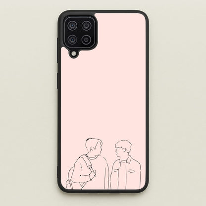 Outline - Heart TV  - Heartstopper Phone Case for Galaxy A12