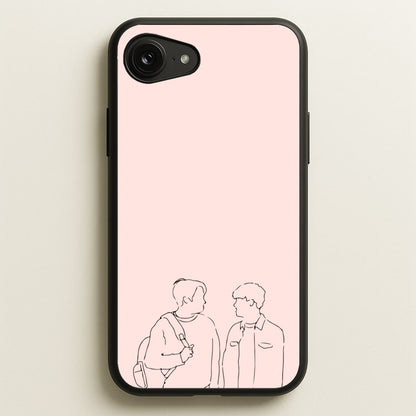 Outline - Heart TV  - Heartstopper Phone Case for iPhone 16e