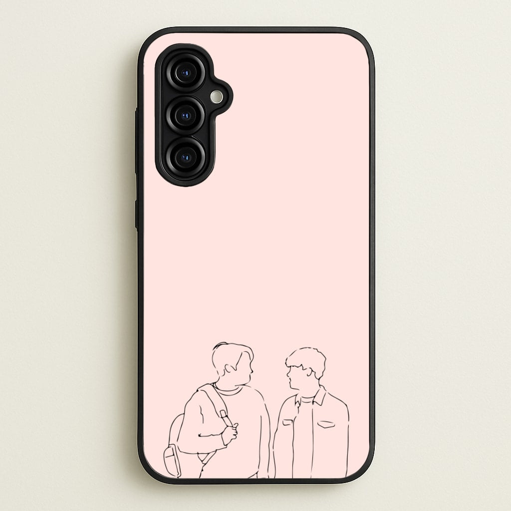 Outline - Heart TV  - Heartstopper Phone Case for Galaxy A54