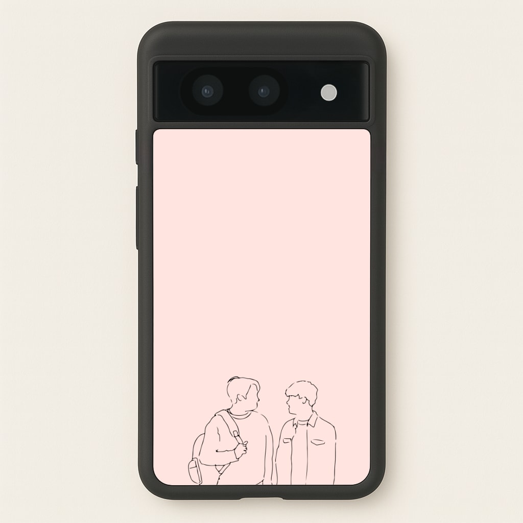 Outline - Heart TV  - Heartstopper Phone Case for Google Pixel 8a