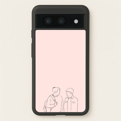 Outline - Heart TV  - Heartstopper Phone Case for Google Pixel 8a