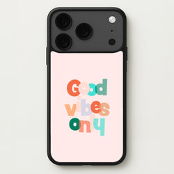 Colourful Good Vibes Only Phone Case for iPhone 17 Pro