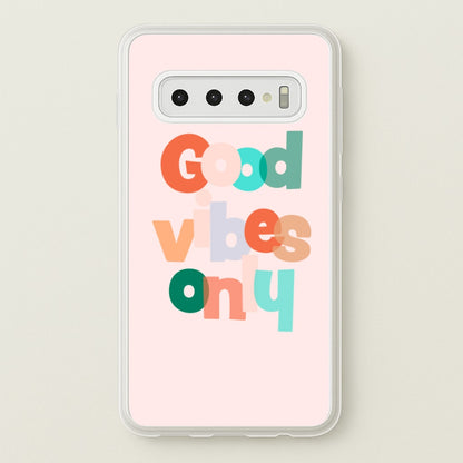 Colourful Good Vibes Only  - Hot Girl Summer Phone Case for Galaxy S10 Plus