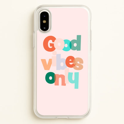 Colourful Good Vibes Only  - Hot Girl Summer Phone Case for iPhone X / XS