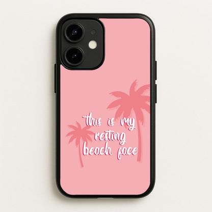This Is My Resting Beach Face - Summer Quotes  - Summer Quotes Phone Case for iPhone 12 Mini