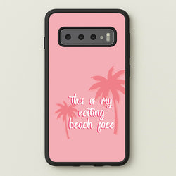 This Is My Resting Beach Face - Summer Quotes  - Summer Quotes Phone Case for Galaxy S10