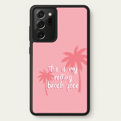 This Is My Resting Beach Face - Summer Quotes  - Summer Quotes Phone Case for Galaxy Note 20 Ultra