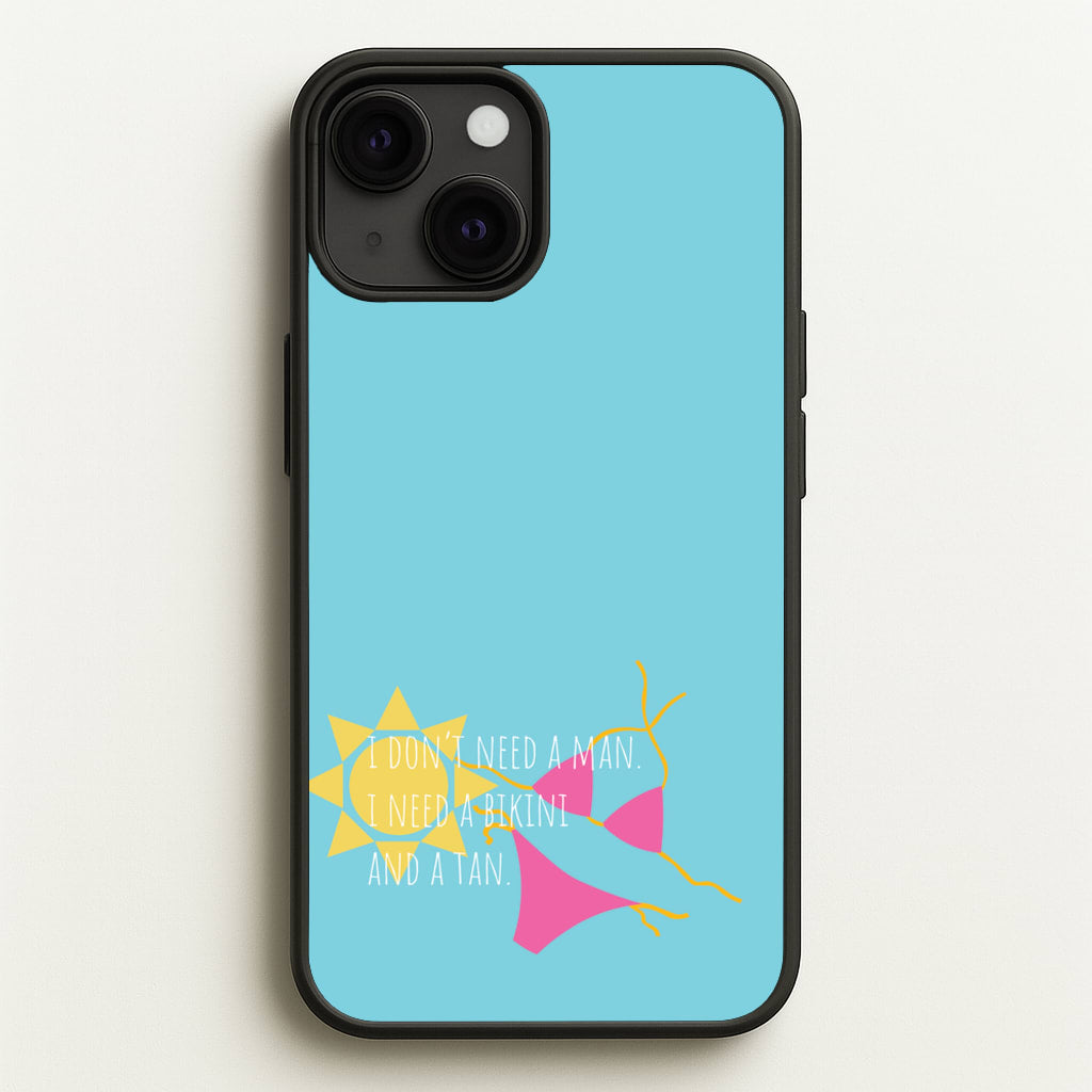 I Don't Need A Man - Summer Quotes  - Summer Quotes Phone Case for iPhone 13 Mini