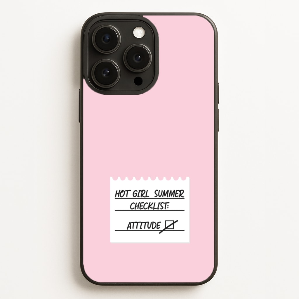 Hot Girl Summer Checklist - Summer  - Summer Phone Case for iPhone 16 Pro Max