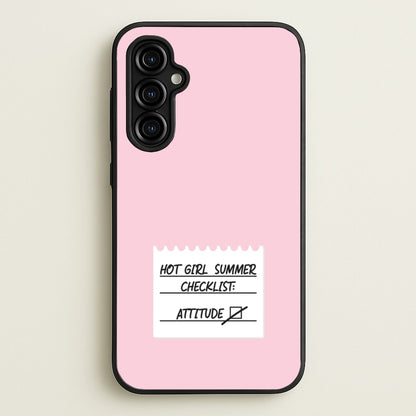 Hot Girl Summer Checklist - Summer  - Summer Phone Case for Galaxy A54