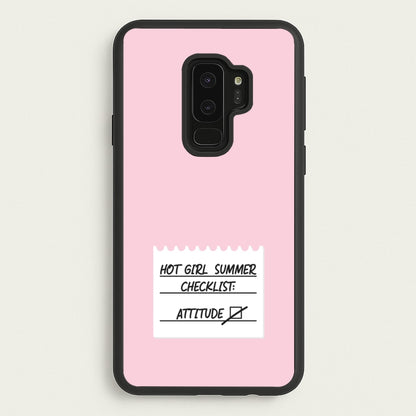 Hot Girl Summer Checklist - Summer  - Summer Phone Case for Galaxy S9 Plus