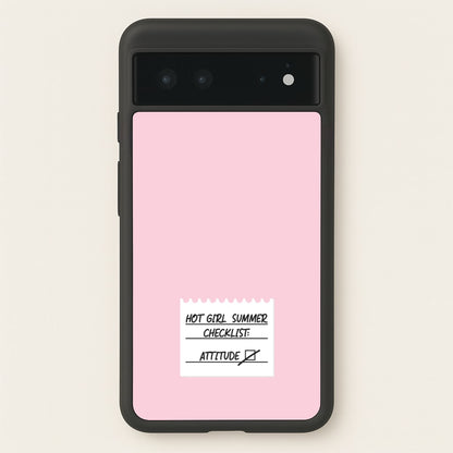 Hot Girl Summer Checklist - Summer  - Summer Phone Case for Google Pixel 6