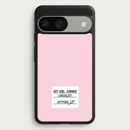 Hot Girl Summer Checklist - Summer  - Summer Phone Case for Google Pixel 9 / 9 Pro