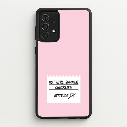 Hot Girl Summer Checklist - Summer  - Summer Phone Case for Galaxy A52 / A52s
