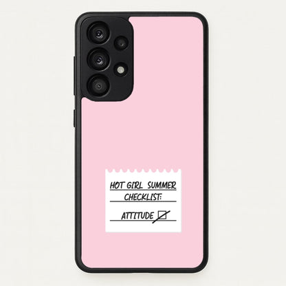 Hot Girl Summer Checklist - Summer  - Summer Phone Case for Galaxy A33