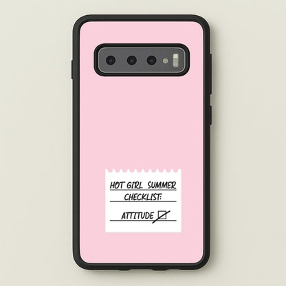 Hot Girl Summer Checklist - Summer  - Summer Phone Case for Galaxy S10