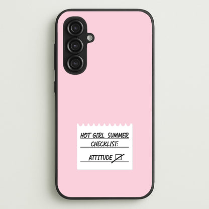 Hot Girl Summer Checklist - Summer  - Summer Phone Case for Galaxy S23FE