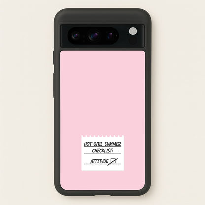 Hot Girl Summer Checklist - Summer  - Summer Phone Case for Google Pixel 8 Pro