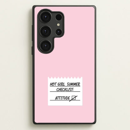 Hot Girl Summer Checklist - Summer  - Summer Phone Case for Galaxy S25 Ultra