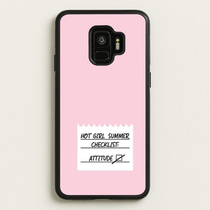 Hot Girl Summer Checklist - Summer  - Summer Phone Case for Galaxy S9