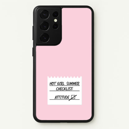 Hot Girl Summer Checklist - Summer  - Summer Phone Case for Galaxy S21 Ultra