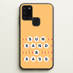 Sun, Sand And Sass  - Hot Girl Summer Phone Case for Galaxy A21s