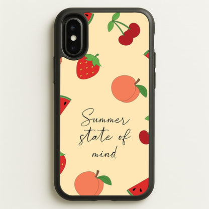 Summer State Of Mind Fruits Pattern  - Hot Girl Summer Phone Case for iPhone X / XS
