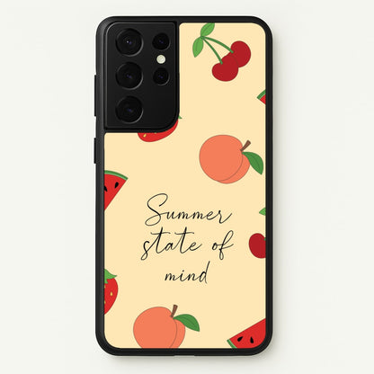 Summer State Of Mind Fruits Pattern  - Hot Girl Summer Phone Case for Galaxy S21 Ultra