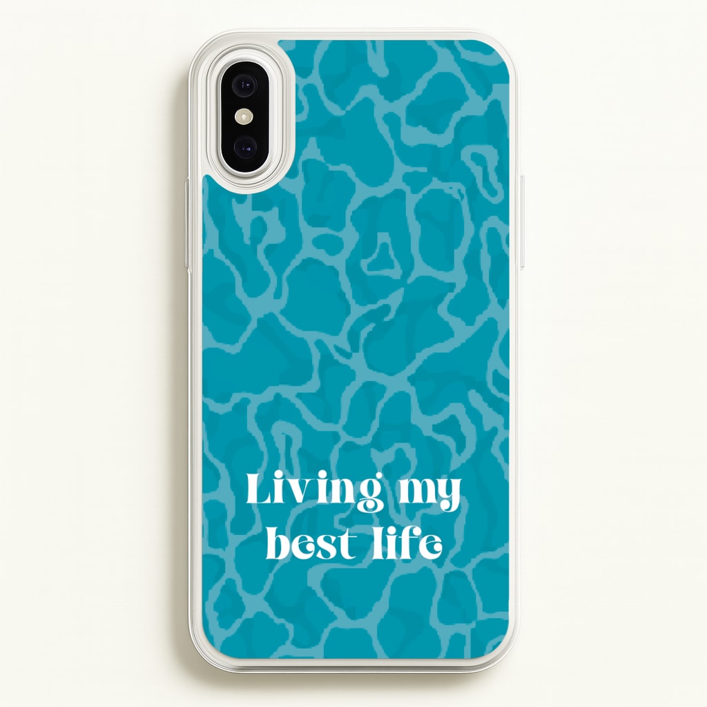 Living My Best Life Water Pattern  - Hot Girl Summer Phone Case for iPhone XS Max