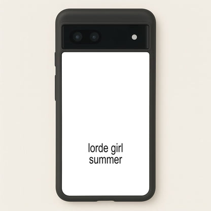 Lorde Girl Summer  - Hot Girl Summer Phone Case for Google Pixel 6a
