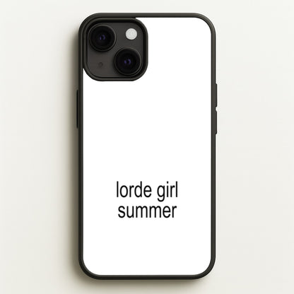 Lorde Girl Summer  - Hot Girl Summer Phone Case for iPhone 13