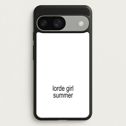 Lorde Girl Summer  - Hot Girl Summer Phone Case for Google Pixel 9 / 9 Pro