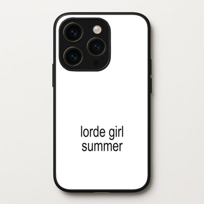 Lorde Girl Summer  - Hot Girl Summer Phone Case for iPhone 15 Pro