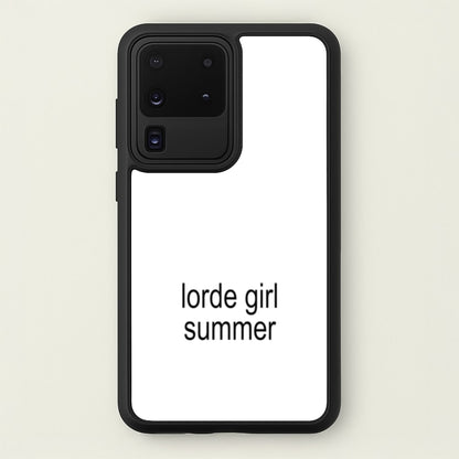 Lorde Girl Summer  - Hot Girl Summer Phone Case for Galaxy S20 Ultra