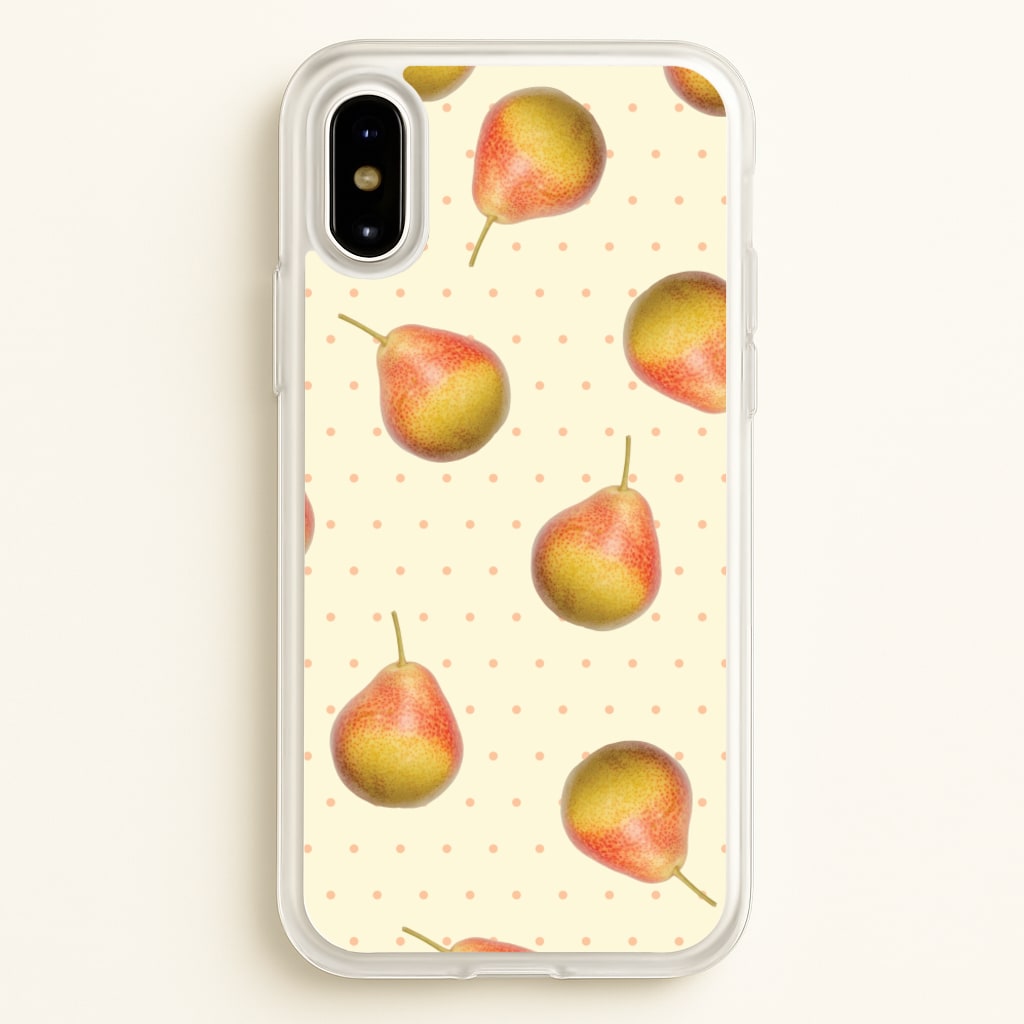 Pears And Polka Dots Pattern  - Hot Girl Summer Phone Case for iPhone X / XS
