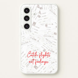 Catch Flights Not Feelings Collage  - Hot Girl Summer Phone Case for Galaxy S25