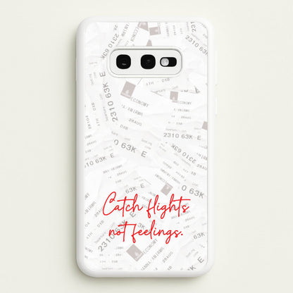 Catch Flights Not Feelings Collage  - Hot Girl Summer Phone Case for Galaxy S10e