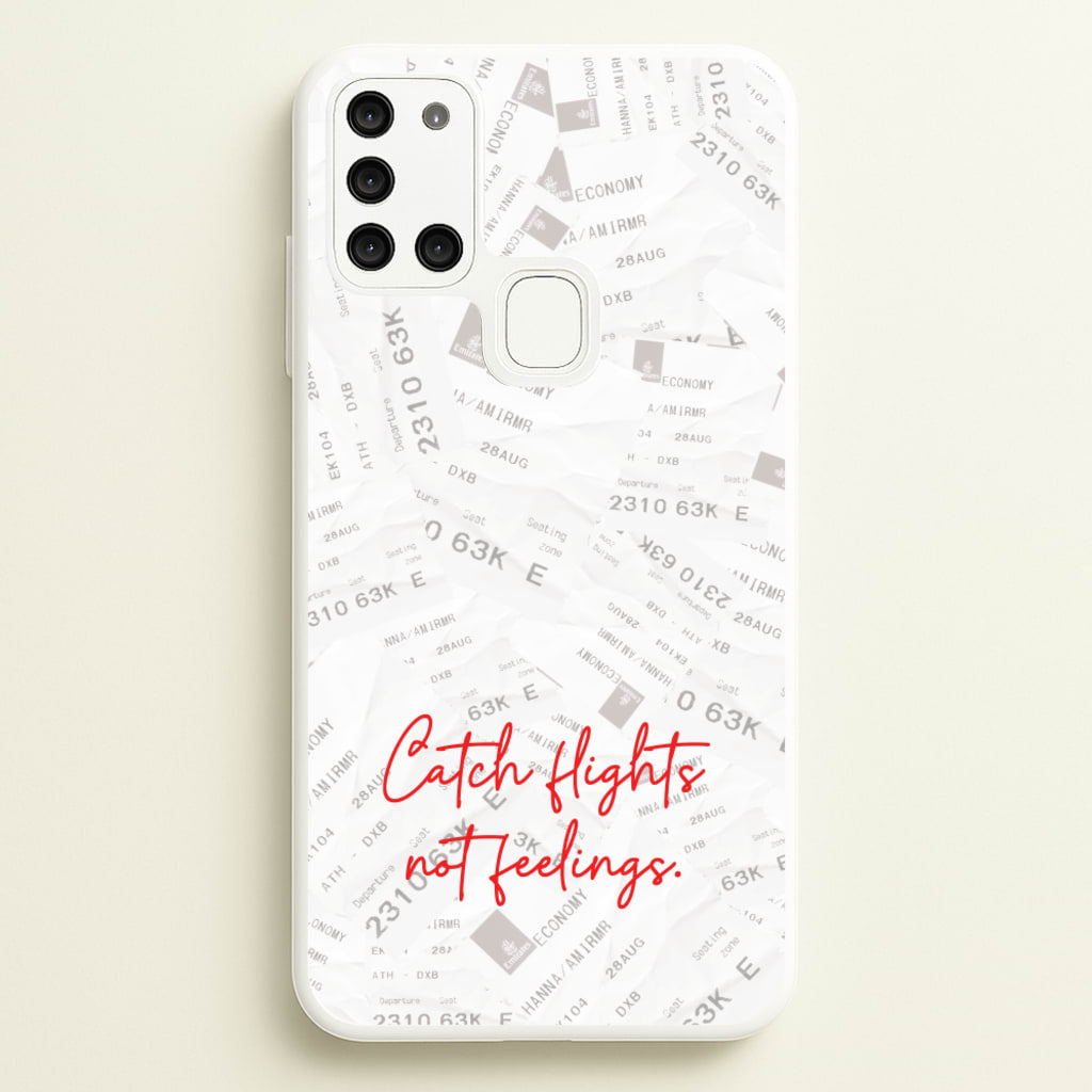 Catch Flights Not Feelings Collage  - Hot Girl Summer Phone Case for Galaxy A21s