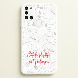 Catch Flights Not Feelings Collage  - Hot Girl Summer Phone Case for Galaxy A21s