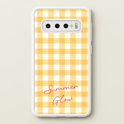 Tartan Summer Glow  - Hot Girl Summer Phone Case for Galaxy S10