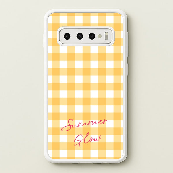 Tartan Summer Glow  - Hot Girl Summer Phone Case for Galaxy S10