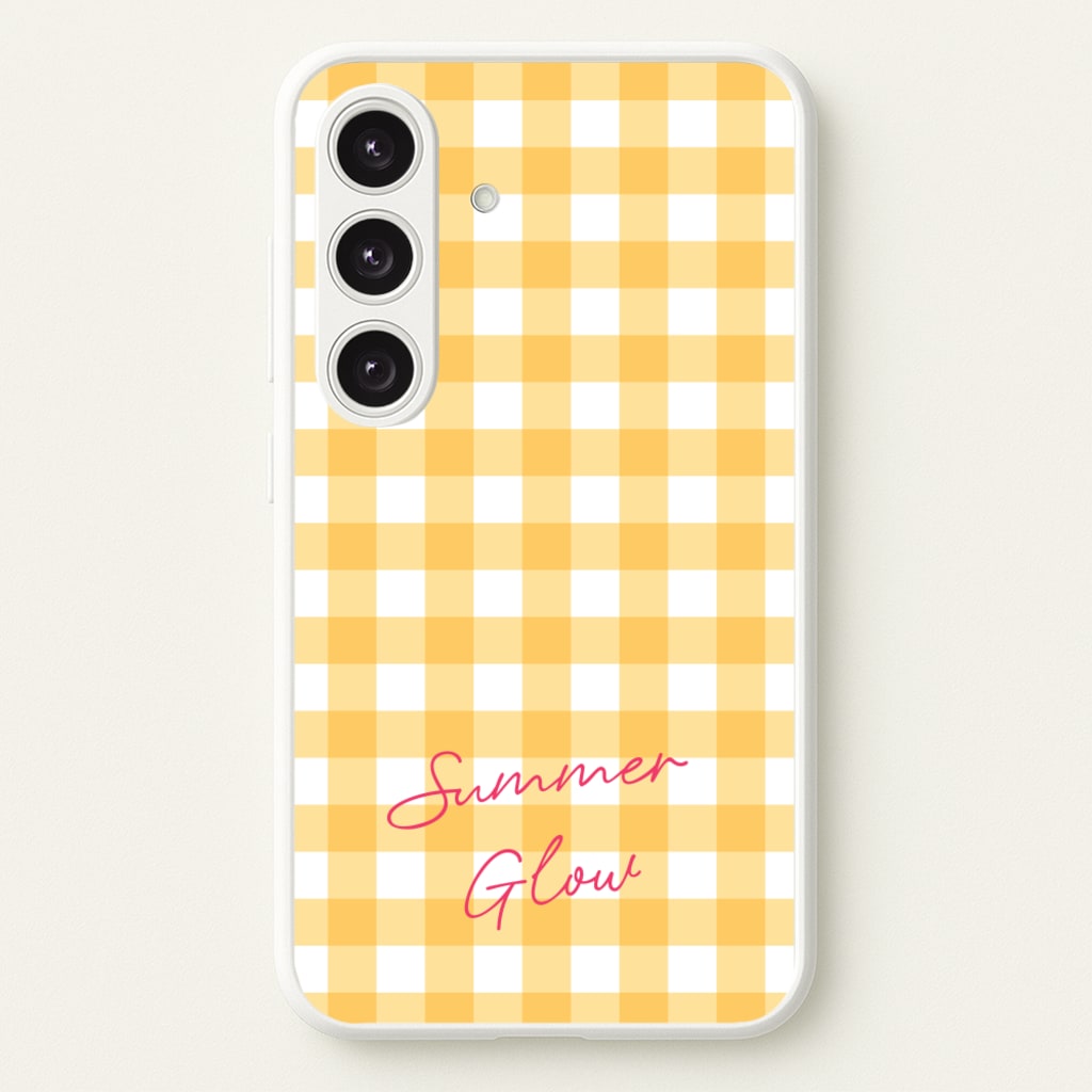 Tartan Summer Glow  - Hot Girl Summer Phone Case for Galaxy S24FE