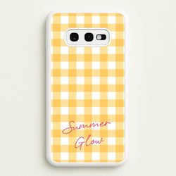 Tartan Summer Glow  - Hot Girl Summer Phone Case for Galaxy S10e